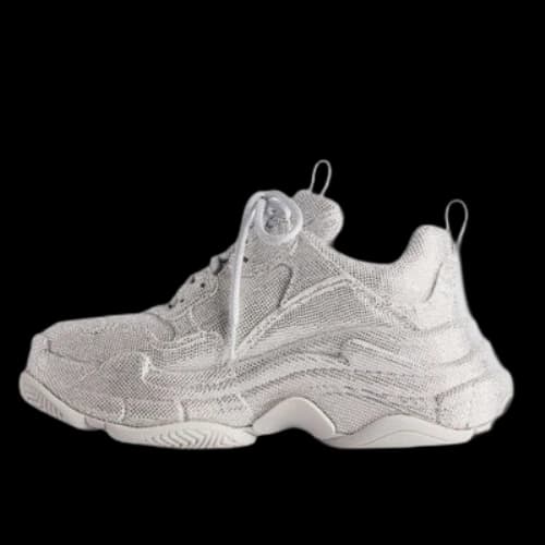 Balenciaga Triple S 'Light Grey Rhinestones' (Women's)