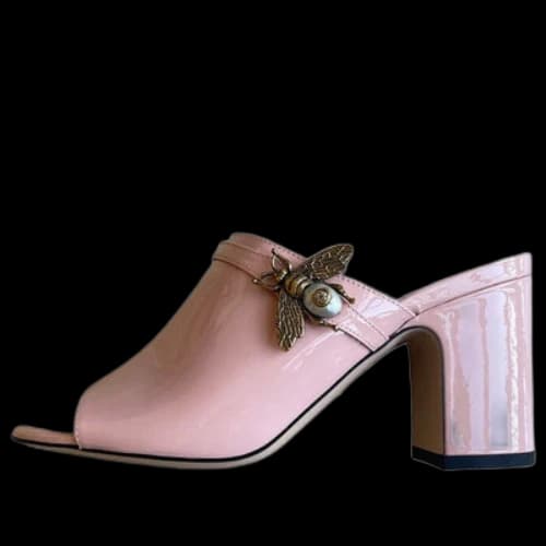 Gucci Leather Sandal With Bee 'Pink' (Women's)
