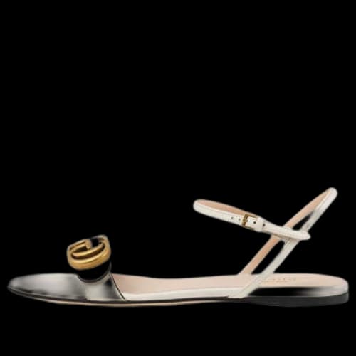 Gucci Double G Leather Sandal 'White' (Women's)