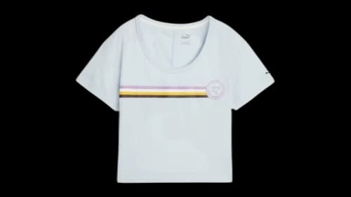 Puma Women's Lemlem Crew Neck Short Sleeve T-Shirt Icy Blue