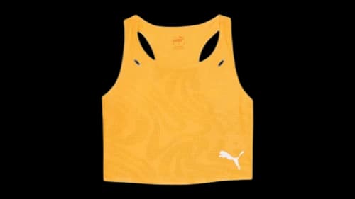 Puma Women's Run Ultraspun Scoop Neck Athletic Tank Top Sun Stream