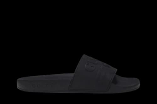 Gucci Logo Rubber Slide 'Black' (Women's)