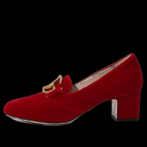 Gucci GG Marmont Victoire Block Heel Pumps 'Red Velvet' (Women's)
