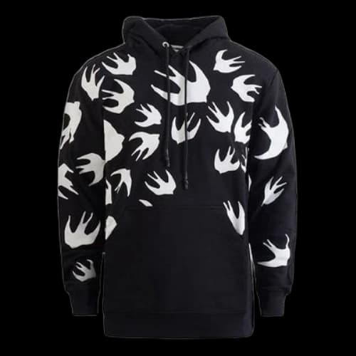 Alexander McQueen Contrasting Colors Pattern Loose Hoodie 'Black'