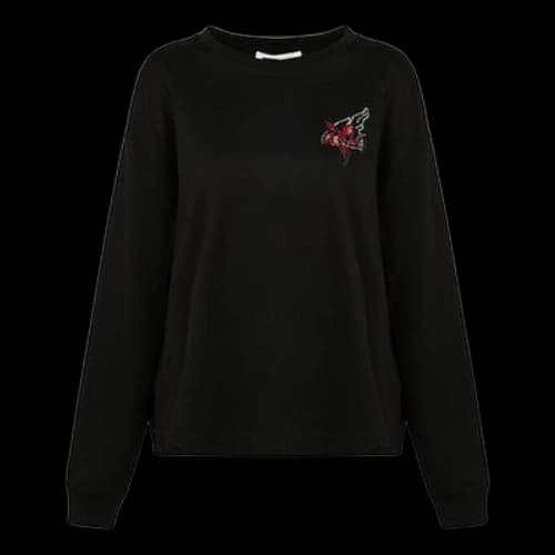 Alexander McQueen Pattern Printing Round Neck Long Sleeves Sweatshirt 'Black' (Women's)