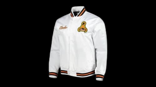 Mitchell & Ness San Jose Earthquakes City Full-Snap Satin Jacket White