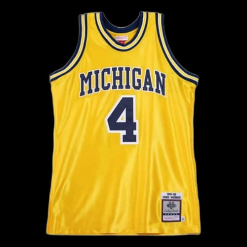 Mitchell & Ness NCAA 1991/92 Alumni Authentic Jersey 'Chris Webber Maize Michigan Wolverines'
