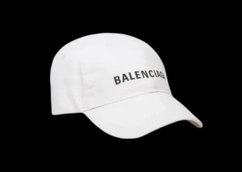 Balenciaga Logo Cap White/Black