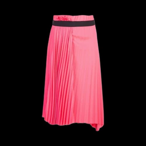 Balenciaga Pleated Logo Skirt 'Fluo Pink'
