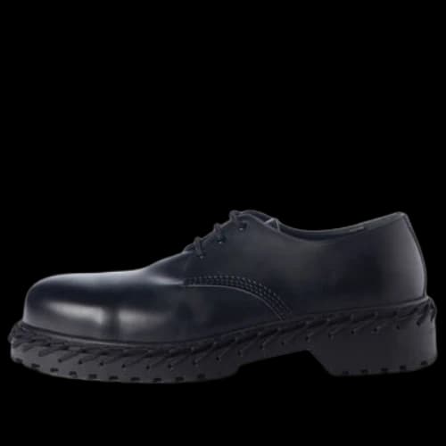 Balenciaga Laces Derbies Leather Shoes Black