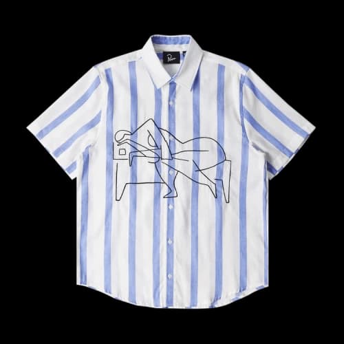 Parra Sleep Now Short-Sleeve Shirt 'Blue'