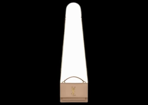 Saint Laurent Sunset Chain Wallet Dark Beige