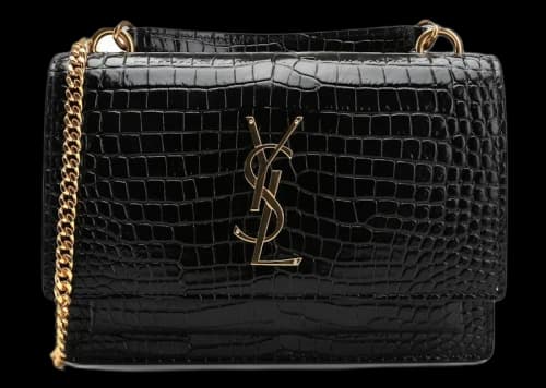 Saint Laurent Sunset Chain Wallet Black