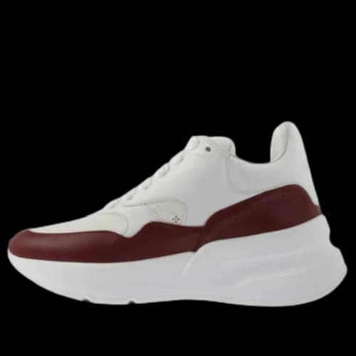 Alexander McQueen Oversized Runner in Nappa Calf Leather 'White Burgundy' (Women's)