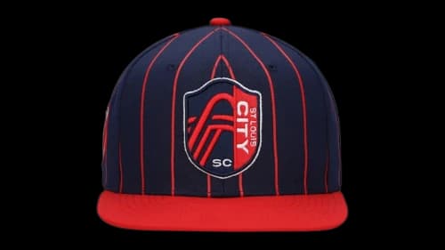 Mitchell & Ness St. Louis City SC Team Pin Snapback Hat Navy