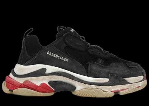 Balenciaga Triple S DIY Black Red White