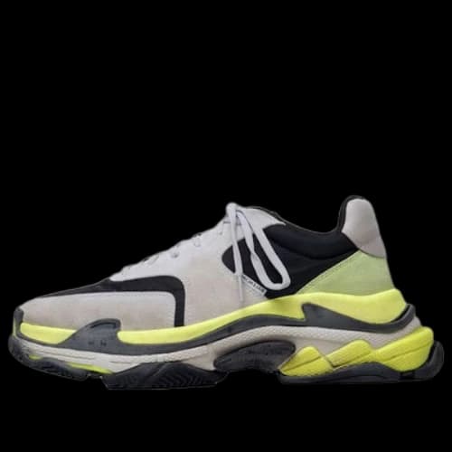 Balenciaga Triple S Sneakers 'Light Grey Neon Yellow'