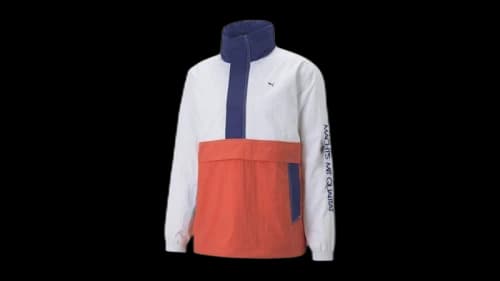 Puma Machts Mit Qualitat STB Lightweight Pop Over Half Zip Jacket Salmon