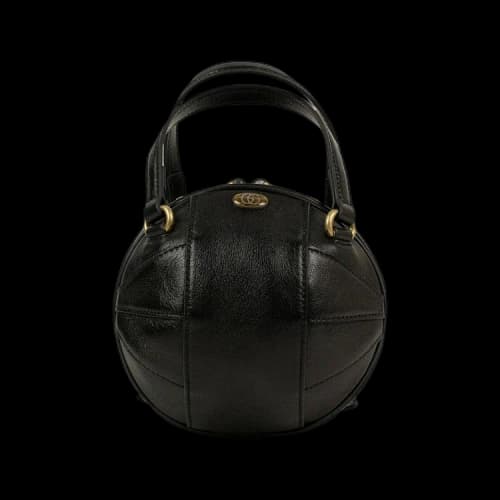 Gucci Leather Mini 'Tifosa' Convertible Strap Ball Shoulder Bag 'Black'