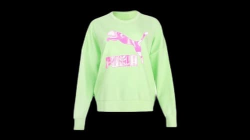 Puma Women's Marble Crew Neck Sweatshirt Paradise Green