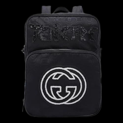 Gucci Retro Logo Printing Large Capacity schoolbag Backpack Unisex / Black