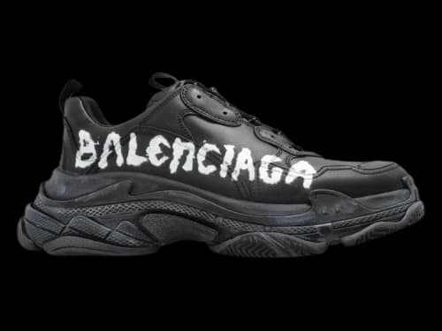 Balenciaga Triple S Black White Graffiti
