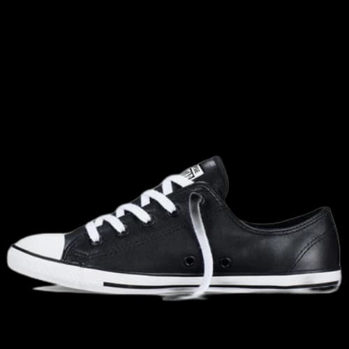 Converse Chuck Taylor All Star Dainty Leather Low Top 'Black White' (Women's)