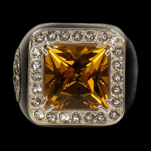 Gucci Stone And Crystals Ring 'Black'