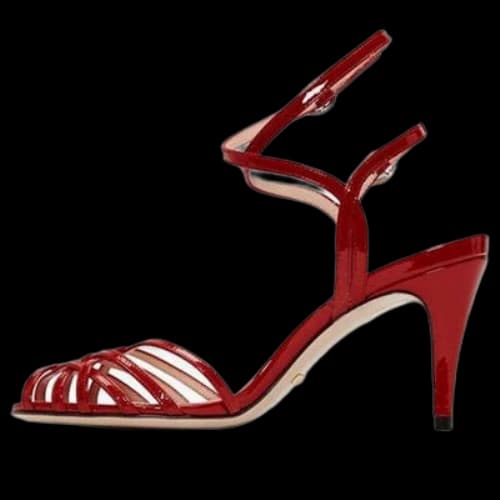 Gucci Draconia Patent Strappy Sandals 39 'Red' (Women's)