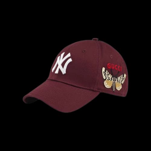 Gucci NY Yankees Patch Baseball Cap 'Burgundy'