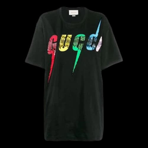Gucci Sequins Lightning Short Sleeve For Black (Women's)