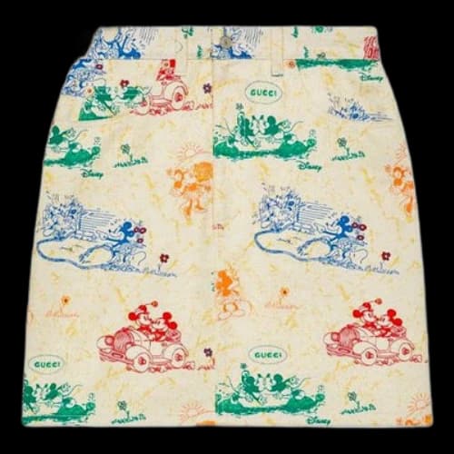 Gucci X Disney Mickey And Minnie Skirt 'Beige' (Women's)