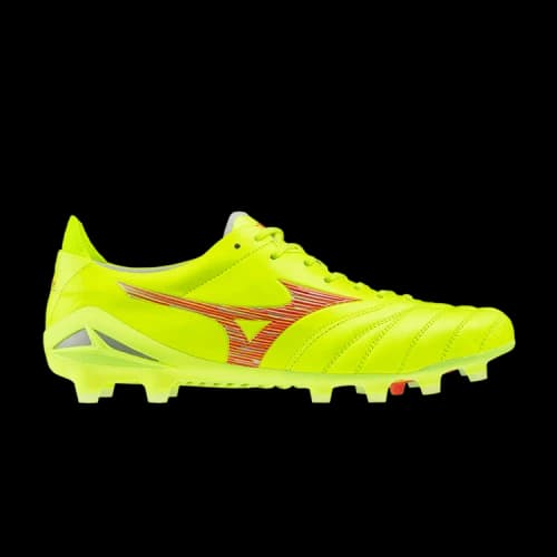 Mizuno Morelia Neo 4 Made in Japan 'Safety Yellow Fiery Coral'