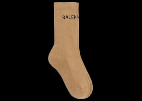 Balenciaga Logo Socks Beige