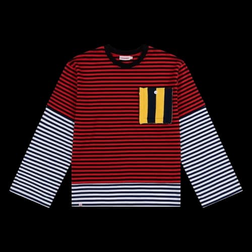 Charles Jeffrey Loverboy Patch Long-Sleeve 2-In-1 Tee 'Red'
