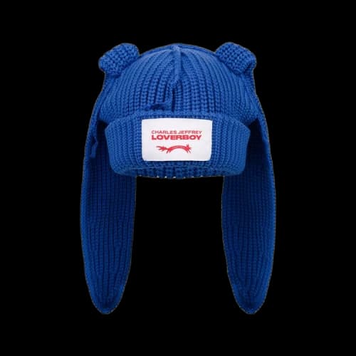 Charles Jeffrey Loverboy Chunky Rabbit Beanie 'Blue'