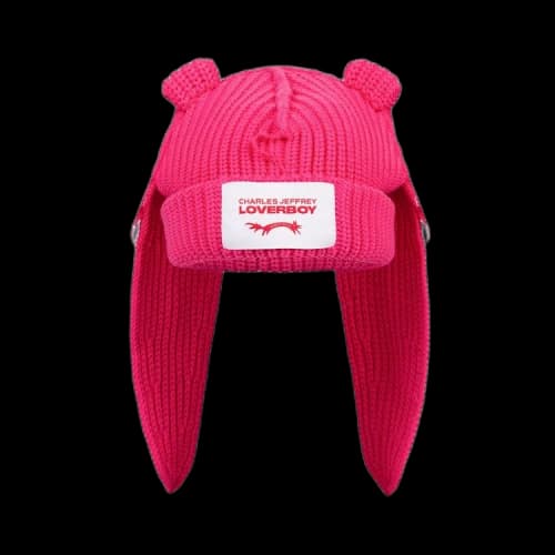 Charles Jeffrey Loverboy Chunky Rabbit Beanie 'Pink'