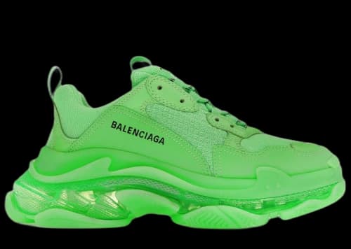 Balenciaga Triple S Soft Neon Green Clear Sole