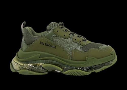 Balenciaga Triple S Clear Sole Dark Green