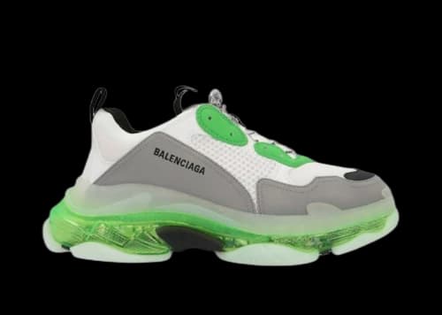Balenciaga Triple S Clear Sole White Green