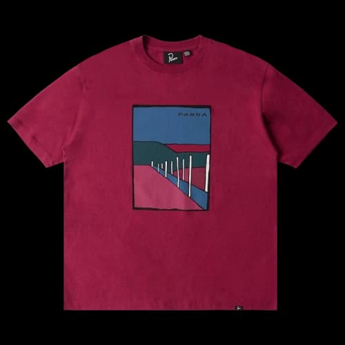 Parra Beach Parking T-Shirt 'Raspberry'
