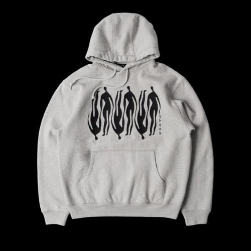 Parra Connected Guy Hooded Sweatshirt 'Heather Grey'