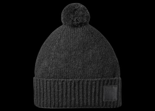 Canada Goose Leather Patch Pom Toque Black