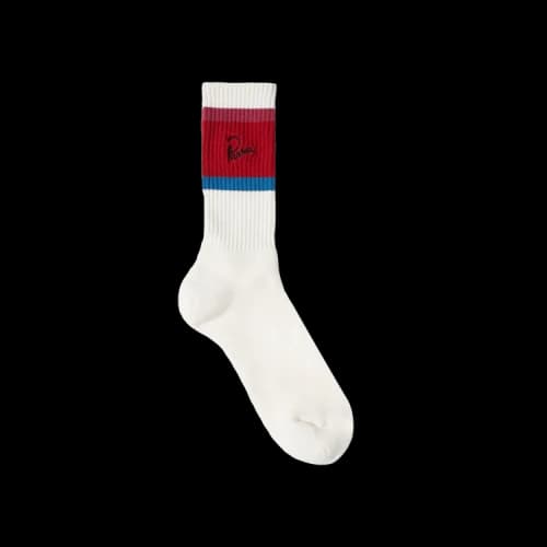 Parra Signature Striped Crew Socks 'Red'