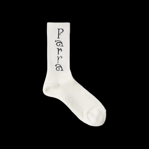 Parra Weird Trad Logo Crew Socks 'White'