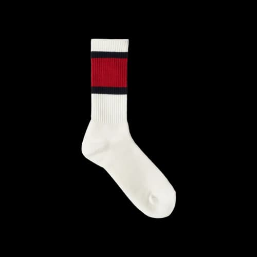 Parra Signature Striped Crew Socks 'Red'