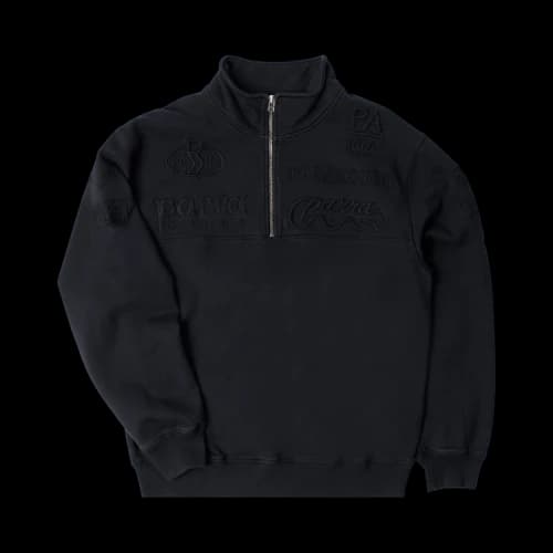 Parra Media Quarter Zip Pullover 'Black'