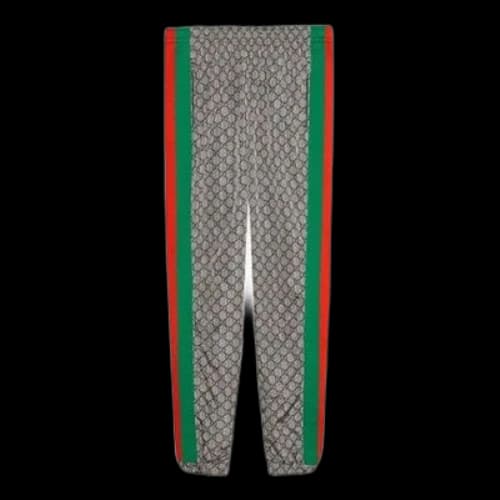 Gucci GG Supreme Print Web Sweat Pants 'Grey'