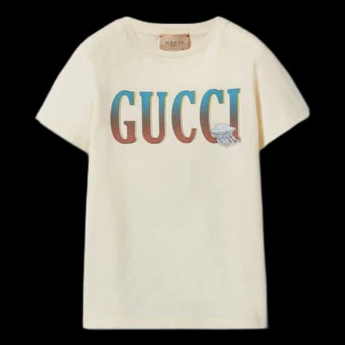 (GS) Gucci Printed Cotton T-shirt 'White'