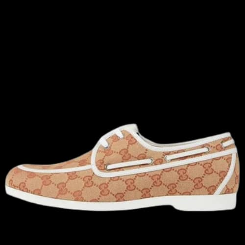 Gucci GG Canvas Boat Shoes 'Neutrals'